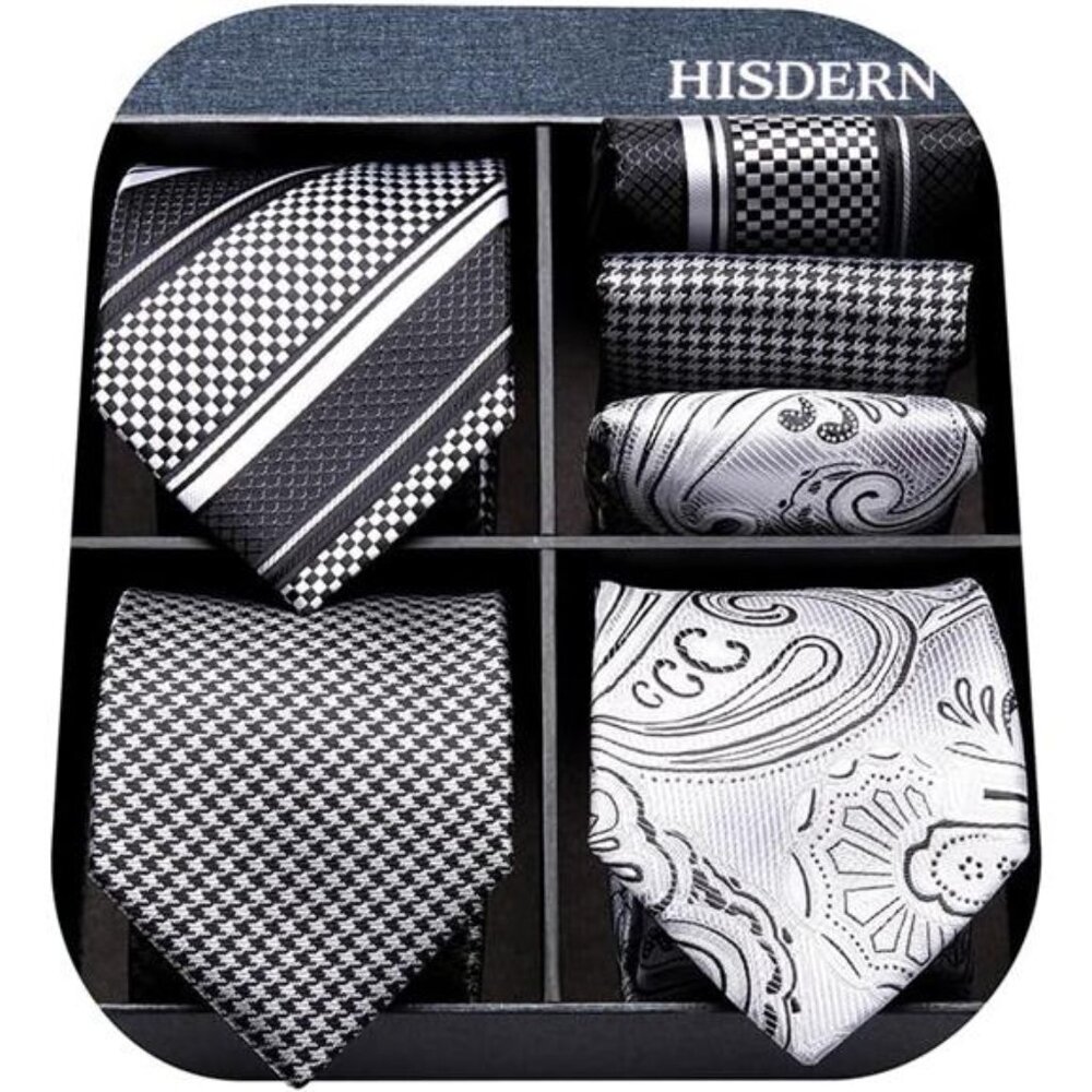 Black and White Tie Set